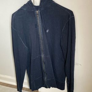 John Varvatos Hooded Jersey Shirt Zip Up Size L